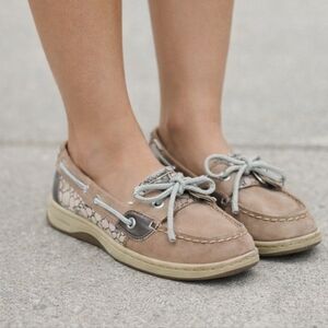 Sperrys Floral Leather Boat/ Deck Shoes sz 8